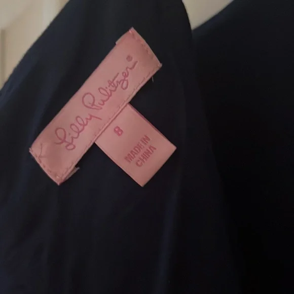 Gorgeous Lilly Navy, White, and Gold Dress - Picture 6 of 7